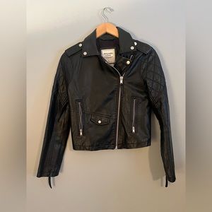 Abercrombie & Fitch Vegan Leather Jacket (small)